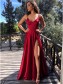 A-Line V-Neck Long Prom Dresses Formal Evening Gowns 99501883