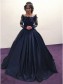 Ball Gown Lace Long Sleeves Prom Dresses Formal Evening Gowns 99501886