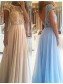 A-Line Beaded Lace Long Prom Dresses Formal Evening Gowns 99501891
