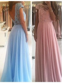 A-Line Beaded Lace Long Prom Dresses Formal Evening Gowns 99501891 A-Line Beaded Lace Long Prom Dresses Formal Evening Gowns 99501891