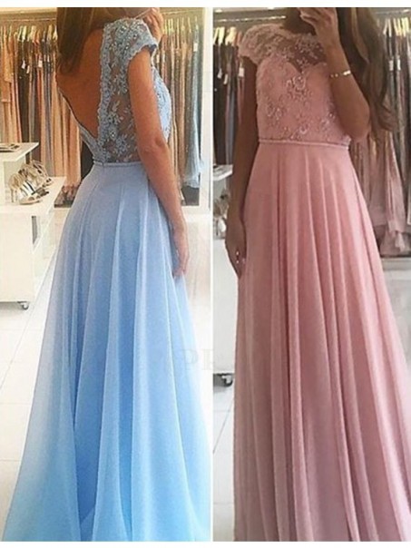 A-Line Beaded Lace Long Prom Dresses Formal Evening Gowns 99501891