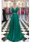A-Line Two Pieces Green Long Prom Dresses Formal Evening Gowns 99501892