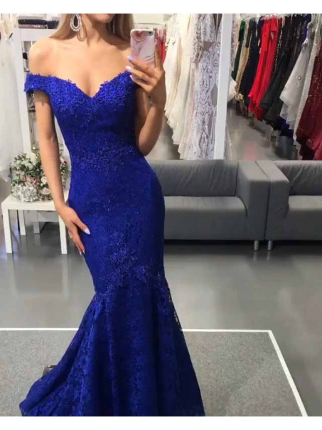 Mermaid Off-the-Shoulder Lace Long Prom Dresses Formal Evening Gowns 99501901 Mermaid Off-the-Shoulder Lace Long Prom Dresses Formal Evening Gowns 99501901