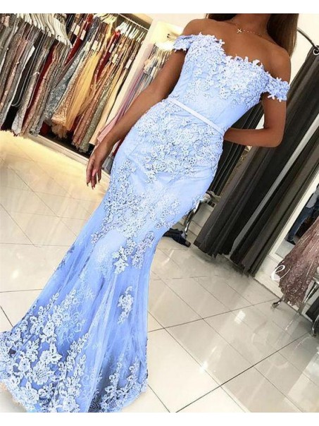 Mermaid Off-the-Shoulder Lace Long Prom Dresses Formal Evening Gowns 99501904 Mermaid Off-the-Shoulder Lace Long Prom Dresses Formal Evening Gowns 99501904