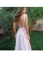 A-Line V-Neck Beaded Long Prom Dresses Formal Evening Gowns 99501915