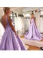A-Line V-Neck Long Satin Prom Dresses Formal Evening Gowns 99501921 A-Line V-Neck Long Satin Prom Dresses Formal Evening Gowns 99501921