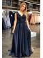 A-Line Lace V-Neck Long Prom Dresses Formal Evening Gowns 99501922 A-Line Lace V-Neck Long Prom Dresses Formal Evening Gowns 99501922