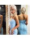 Elegant Lace Strapless Long Prom Dresses Formal Evening Gowns 99501925