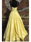 A-Line Spaghetti Straps Satin Long Prom Dresses Formal Evening Gowns 99501927