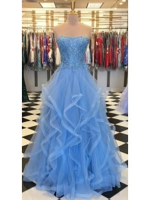 Elegant Beaded Lace Tulle Long Prom Dresses Formal Evening Gowns 99501941 Elegant Beaded Lace Tulle Long Prom Dresses Formal Evening Gowns 99501941
