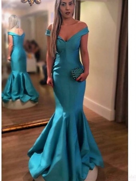 Mermaid Off-the-Shoulder Long Prom Dresses Formal Evening Gowns 99501947