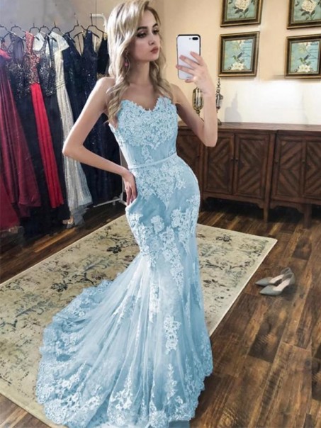 Mermaid Sweetheart Lace Long Prom Dresses Formal Evening Gowns 99501950 Mermaid Sweetheart Lace Long Prom Dresses Formal Evening Gowns 99501950
