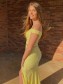 Long Yellow Two Pieces Lace Prom Dresses Formal Evening Gowns 99501957