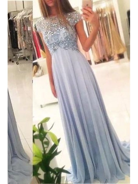 A-Line Beaded Long Prom Dresses Formal Evening Gowns 99501967 A-Line Beaded Long Prom Dresses Formal Evening Gowns 99501967