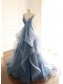A-Line Tulle Lace Long Prom Dresses Formal Evening Gowns 99501972