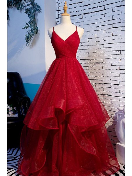 A-Line Spaghetti Straps Long Prom Dresses Formal Evening Gowns 99501976 A-Line Spaghetti Straps Long Prom Dresses Formal Evening Gowns 99501976