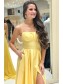 A-Line Long Yellow Prom Dresses Formal Evening Gowns 99501983