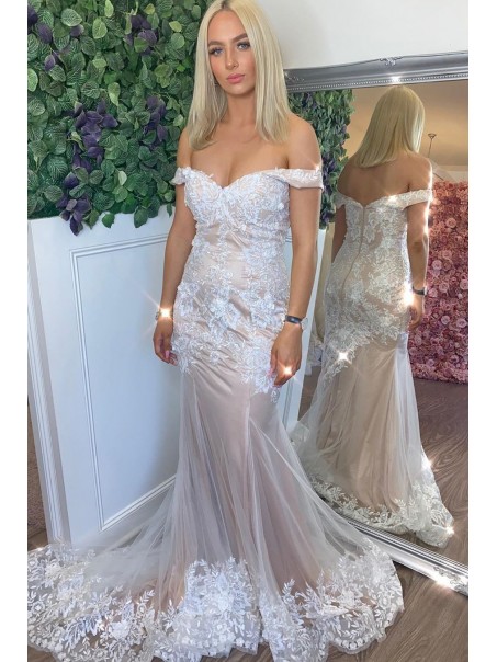 Mermaid Off-the-Shoulder Lace Long Prom Dresses Formal Evening Gowns 99501985 Mermaid Off-the-Shoulder Lace Long Prom Dresses Formal Evening Gowns 99501985