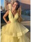A-Line Long Yellow V-Neck Prom Dresses Formal Evening Gowns 99501994 A-Line Long Yellow V-Neck Prom Dresses Formal Evening Gowns 99501994