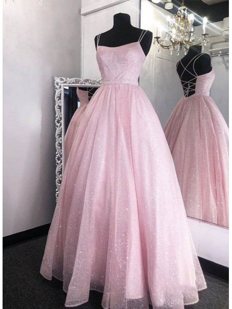 A-Line Long Pink Prom Dresses Formal Evening Gowns 99501997