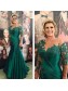 Long Sleeves Lace Illusion Neckline Mother of  The Bride Dresses 99503012