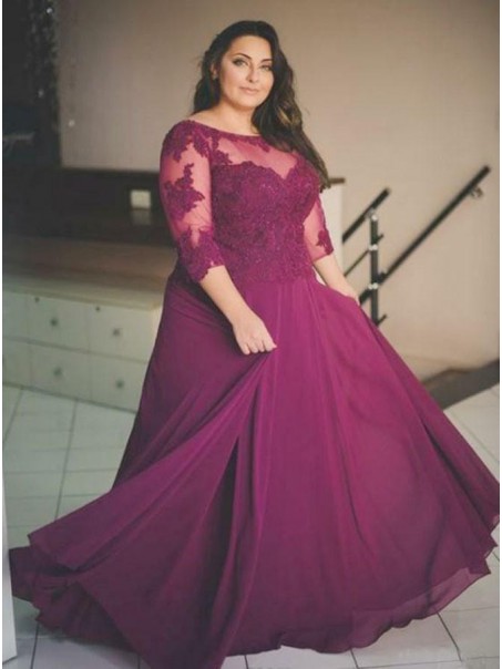 A-Line Lace Appliques Mother of The Bride Dresses 99503054