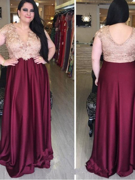A-Line Beaded V-Neck Long Mother of The Bride Dresses 99503056