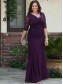 Elegant Lace Chiffon V-Neck Long Mother of The Bride Dresses 99503063 Elegant Lace Chiffon V-Neck Long Mother of The Bride Dresses 99503063