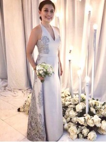 Lace Halter V-Neck Long Mother of The Bride Dresses 99503099 Lace Halter V-Neck Long Mother of The Bride Dresses 99503099