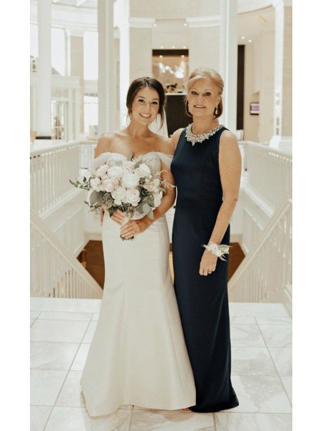 Elegant Beaded Sleeves Long Chiffon Mother of the Bride Dresses 99503104