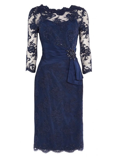 Inexpensive Short 3/4 Length Sleeves Lace Mother of the Bride Dresses 99503107 Inexpensive Short 3/4 Length Sleeves Lace Mother of the Bride Dresses 99503107