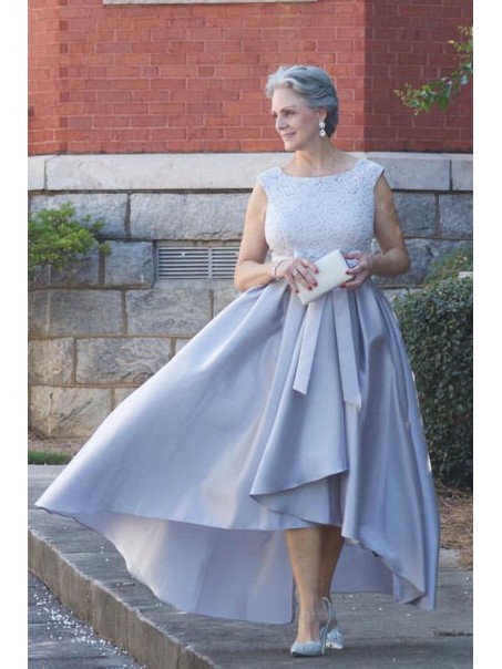 Stunning Asymmetrical Lace Satin Mother of the Bride Dresses 99503110