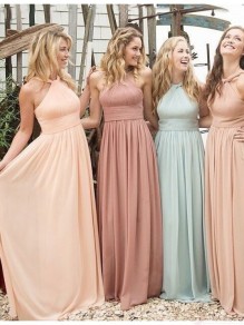Halter Chiffon Floor-Length Long Bridesmaid Dresses 99601002 Halter Chiffon Floor-Length Long Bridesmaid Dresses 99601002