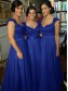 A-Line Cap-Sleeves Lace Chiffon Long Bridesmaid Dresses 99601014 A-Line Cap-Sleeves Lace Chiffon Long Bridesmaid Dresses 99601014