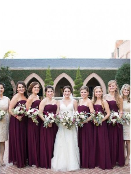 Long Purple Sweetheart Chiffon Floor-Length Bridesmaid Dresses 99601016 Long Purple Sweetheart Chiffon Floor-Length Bridesmaid Dresses 99601016