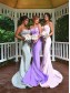 Trumpet/Mermaid Spaghetti Straps Long Bridesmaid Dresses 99601023