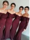 Long Sleeves Off-the-Shoulder Lace Purple Mermaid Wedding Party Dresses Bridesmaid Dresses 99601030 Long Sleeves Off-the-Shoulder Lace Purple Mermaid Wedding Party Dresses Bridesmaid Dresses 99601030