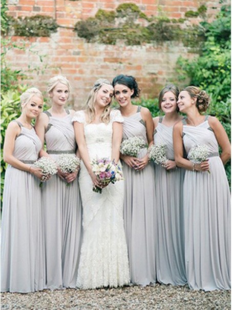 Floor-Length Beaded Long Chiffon Wedding Party Dresses Bridesmaid Dresses 99601033