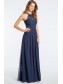 Lace Illusion Neckline Long Pink Floor-Length Chiffon Lace Wedding Party Dresses Bridesmaid Dresses 99601039
