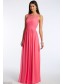 Lace Illusion Neckline Long Pink Floor-Length Chiffon Lace Wedding Party Dresses Bridesmaid Dresses 99601039