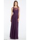Lace Illusion Neckline Long Pink Floor-Length Chiffon Lace Wedding Party Dresses Bridesmaid Dresses 99601039