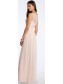 Lace Illusion Neckline Long Pink Floor-Length Chiffon Lace Wedding Party Dresses Bridesmaid Dresses 99601039