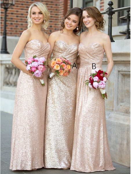 Long Sequins Sweetheart Wedding Party Dresses Bridesmaid Dresses 99601044