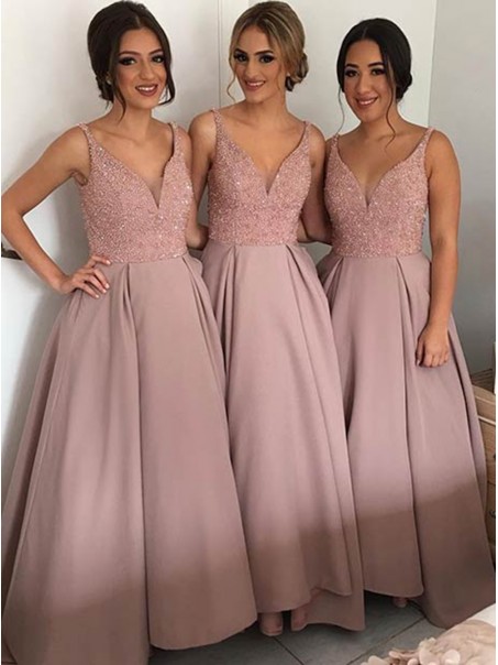 A-Line Straps Sleeveless Wedding Party Dresses Bridesmaid Dresses 99601045