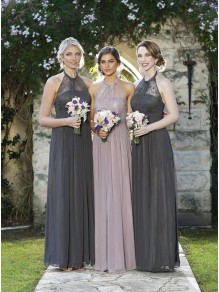 Column Halter Chiffon Lace Floor-Length Wedding Party Dresses Bridesmaid Dresses 99601049 Column Halter Chiffon Lace Floor-Length Wedding Party Dresses Bridesmaid Dresses 99601049