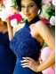 Trumpet/Mermaid Long Blue Lace Wedding Party Dresses Bridesmaid Dresses 99601051
