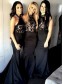 Trumpet/Mermaid Halter Lace Long Black Wedding Party Dresses Bridesmaid Dresses 99601061
