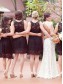 Short Black Lace Wedding Party Dresses Bridesmaid Dresses 99601065