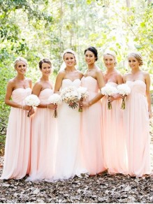 Empire Sweetheart Long Pink Chiffon Wedding Party Dresses Bridesmaid Dresses 99601067 Empire Sweetheart Long Pink Chiffon Wedding Party Dresses Bridesmaid Dresses 99601067