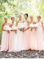 Empire Sweetheart Long Pink Chiffon Wedding Party Dresses Bridesmaid Dresses 99601067